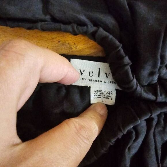 Velvet by Graham Spencer Giselle Maxi Dress Size L One Shoulder - Picture 4 of 9